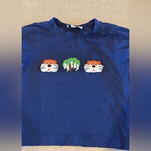 Kids Navy Blue Shirt with Embroidered Design Auburn